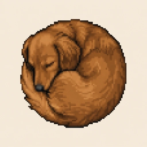 App icon for Croissant, a sleeping dachshund curled into a circle